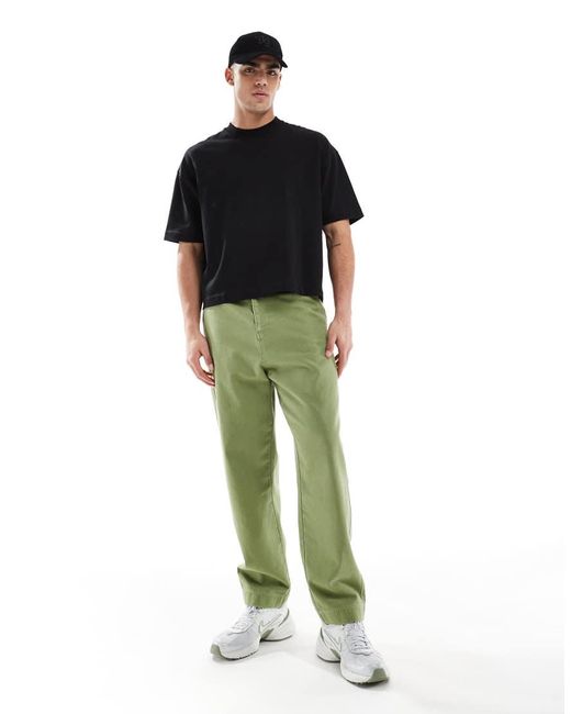 ASOS Baggy Broek Met Achterzakdetail in het Green voor heren