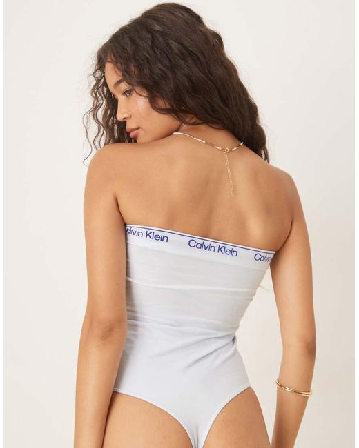 Calvin Klein White Shapewear Bandeau Bodysuit