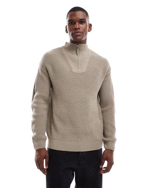 New Look – strickpullover in Natural für Herren