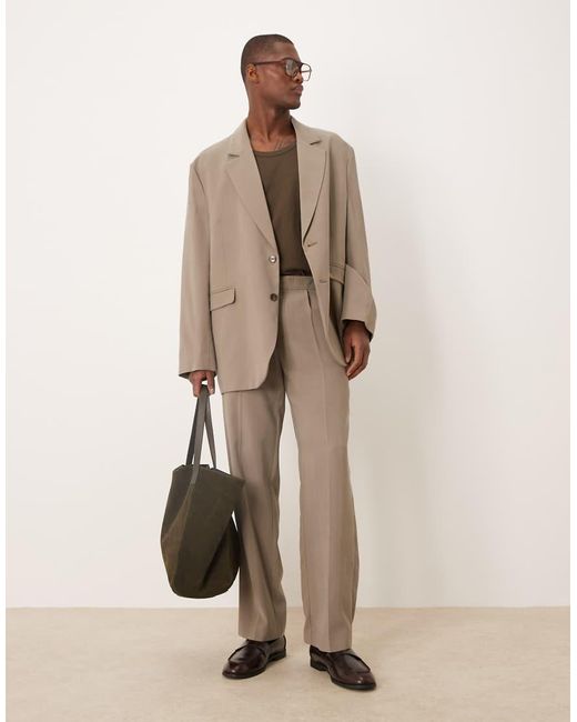 ASOS Natural Slouchy Oversized Suit Jacket for men