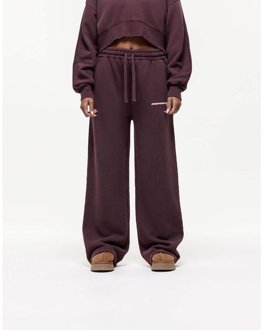 Good For Nothing Purple Core Wide Fit Trackies