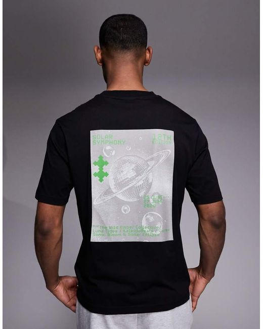 HUGO Gray With Chest Logo Label T-Shirt for men