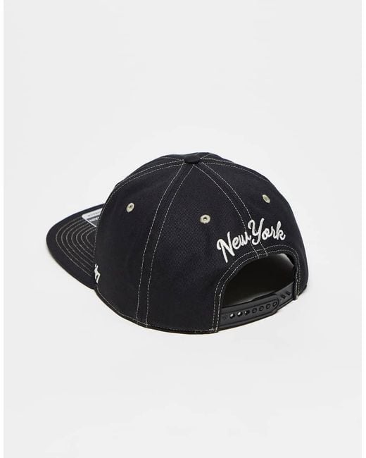'47 Black Ny Yankees Captain Baseball Cap