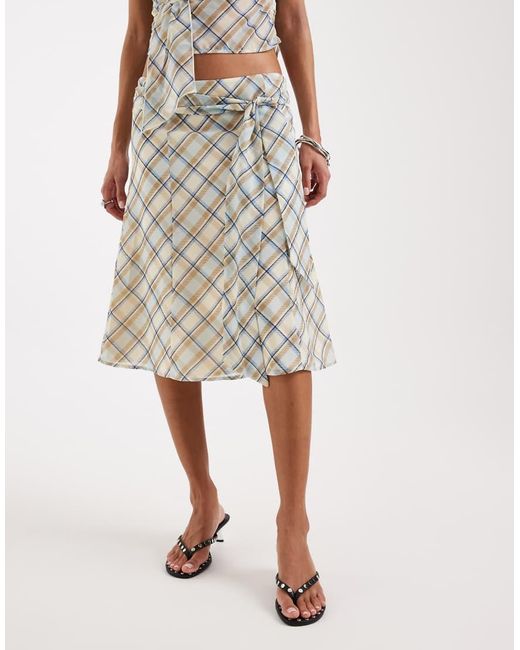 Motel White Co-Ord Kamili Midi Skirt
