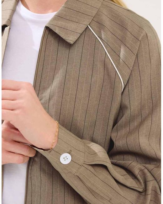 PixieGirl Natural Petite Stripe Tailored Jacket