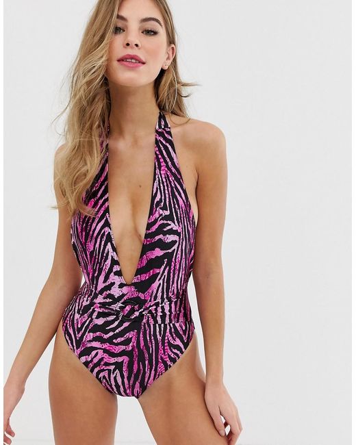 asos belted swimsuit