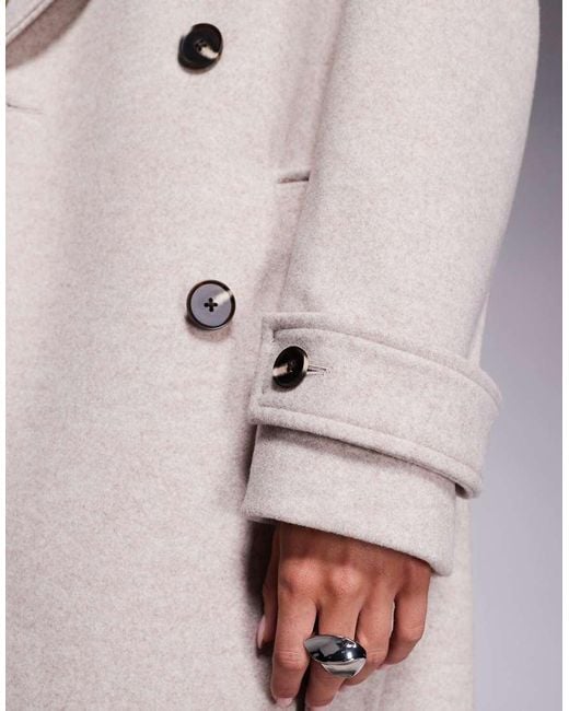 Forever New Multicolor Double Breasted Maxi Coat
