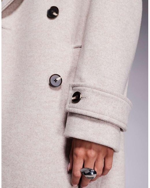 Forever New Multicolor Double Breasted Maxi Coat