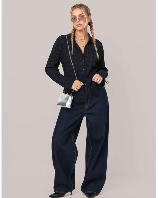 HYPEDROP Blue – hemdbluse