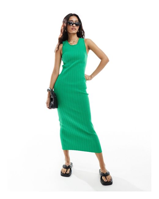 ASOS Green Knitted Tank Midaxi Dress