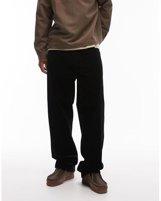 Carhartt Black Landon Loose Tapered Corduroy Trousers