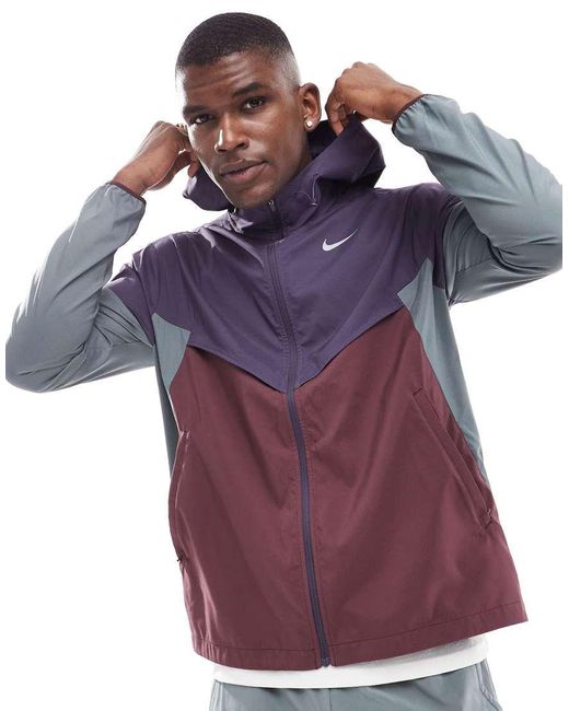 Nike Purple Windrunner Panelled Jacket for men