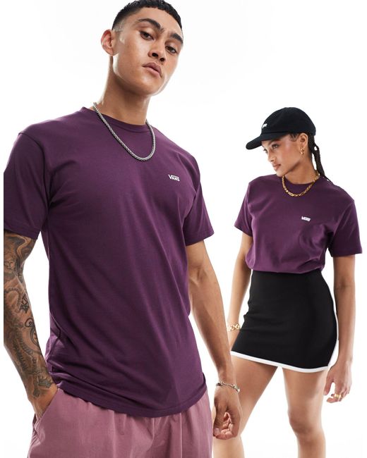Vans Purple Left Chest Logo T-shirt for men