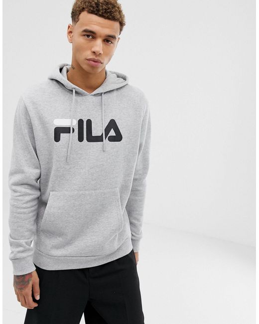 fila hoodie mens silver