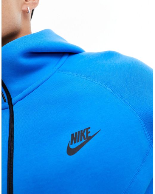 Nike Blue Tech Fleece Zip Thru Hoodie for men