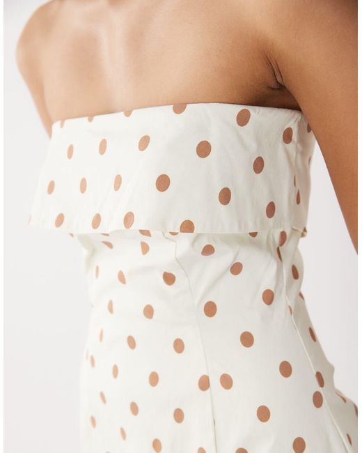 WeWoreWhat White Strapless Foldover Midaxi Dress