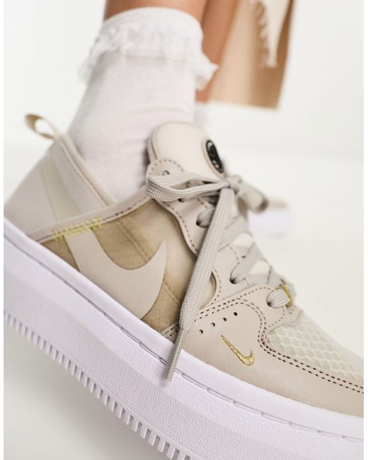 Nike Court Vision Alta Sneakers in Natural | Lyst
