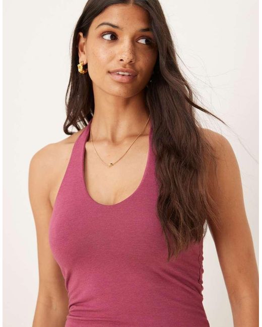 Cotton On Purple All Day V Neck Halter