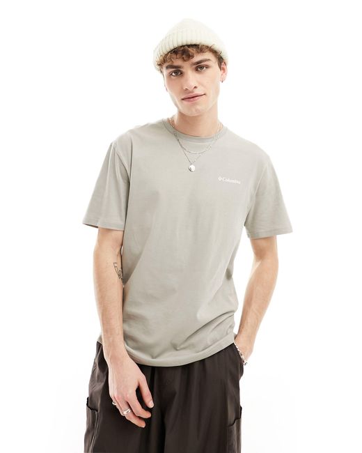 Columbia – barton springs – t-shirt mit gemustertem rückenprint in Gray für Herren