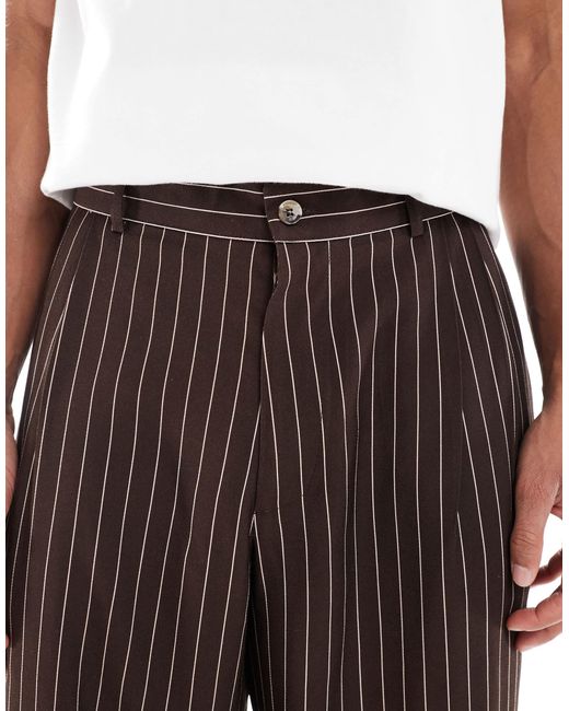ASOS – e bundfaltenhose in White für Herren