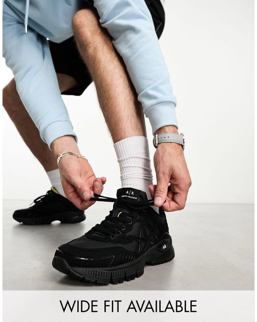 Zapatillas Armani Exchange de hombre de color Black