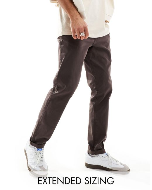 ASOS Black Tapered Washed Chino for men