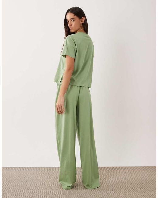 ASOS Green Mix & Match Cotton Pyjama Trouser