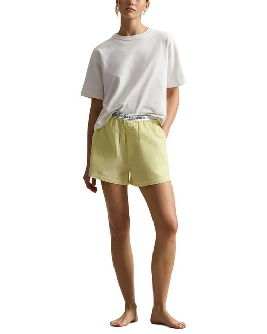 Polo Ralph Lauren Natural Seersucker Separate Sleep Boxer With Elastic