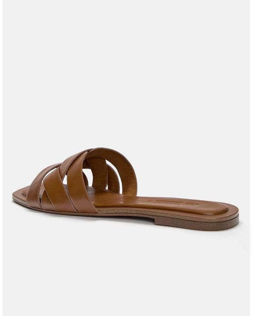 Pull&Bear Brown – flache pantoletten