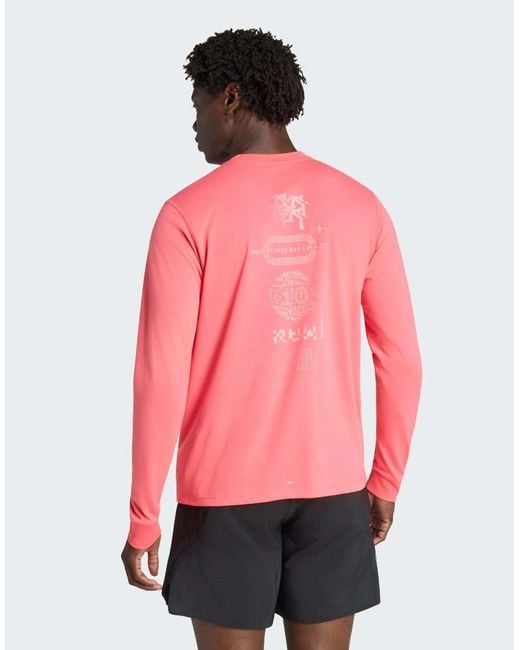 Adidas Originals Pink Adi365 Adidas Runners Longsleeve Tee