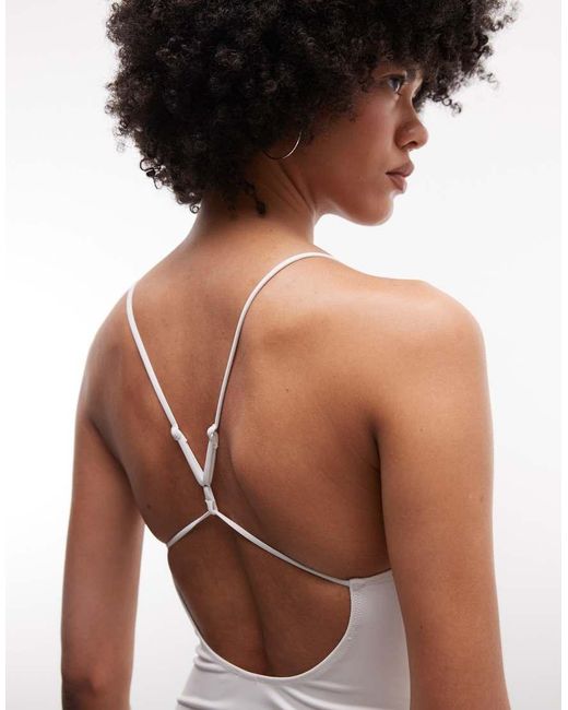 Weekday White Crossover Low Back Swimsuit