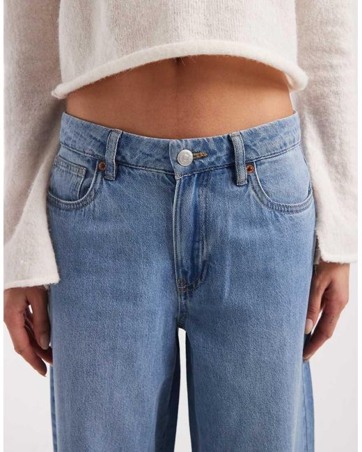Vero Moda Blue Remy Mid Rise Wide Leg Jeans