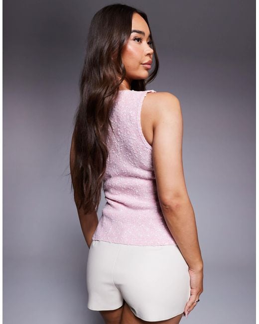 River Island Purple Boucle Vest