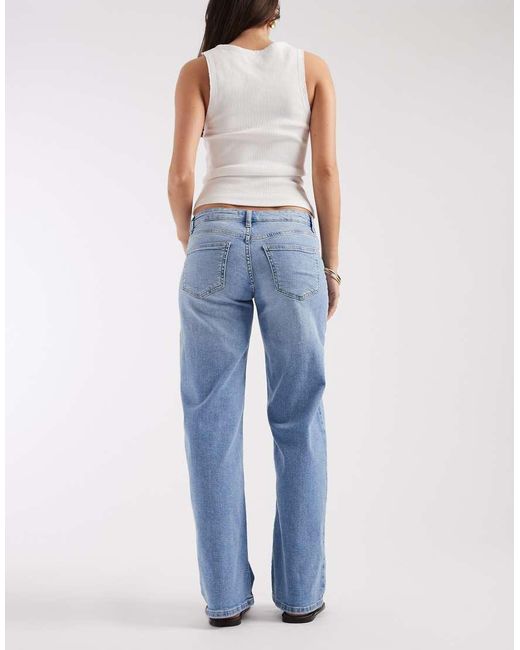 ONLY Blue Judy Low Rise Wide Leg Jeans
