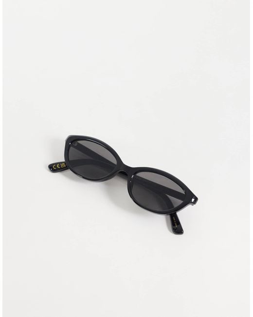 Mango White Oval Sunglasses