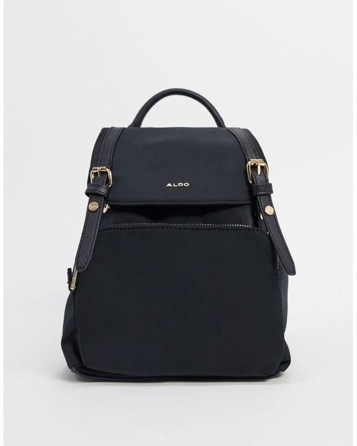 ALDO Rella Backpack With Gold Detailing in Black | Lyst