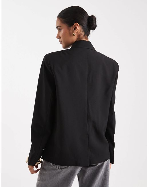 ASOS Black Tailored Unlined Relaxed Blazer