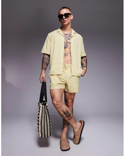 Camicia Squadrata di ASOS in Natural da Uomo
