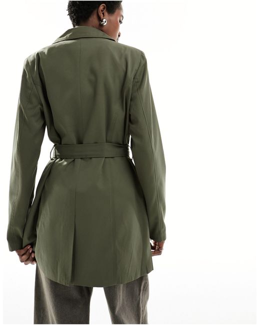ONLY Green Trench Coat