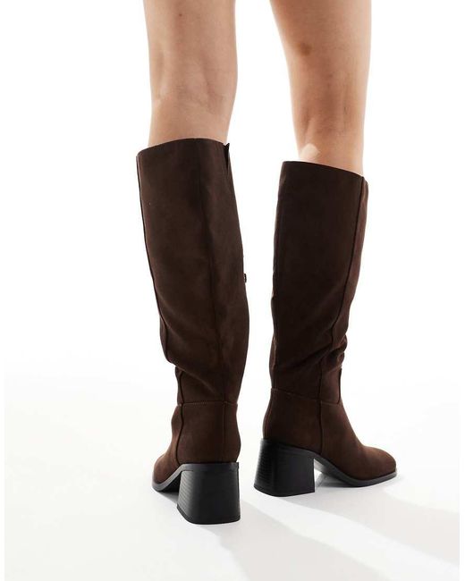 Schuh Black Dot Wide Fit Knee Boots