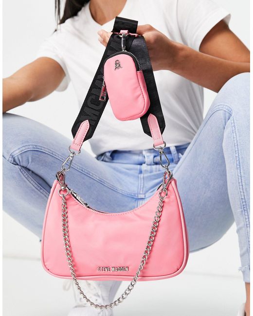 Steve Madden Pink Bvital Cross-body With Chain Strap