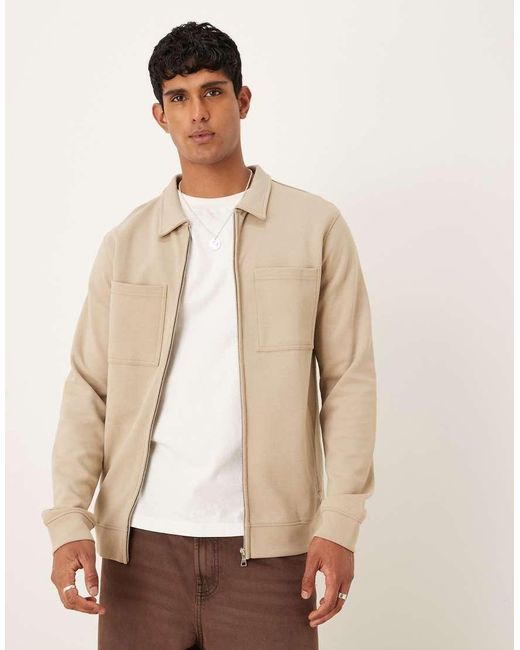 Camicia Giacca di Threadbare in Natural da Uomo