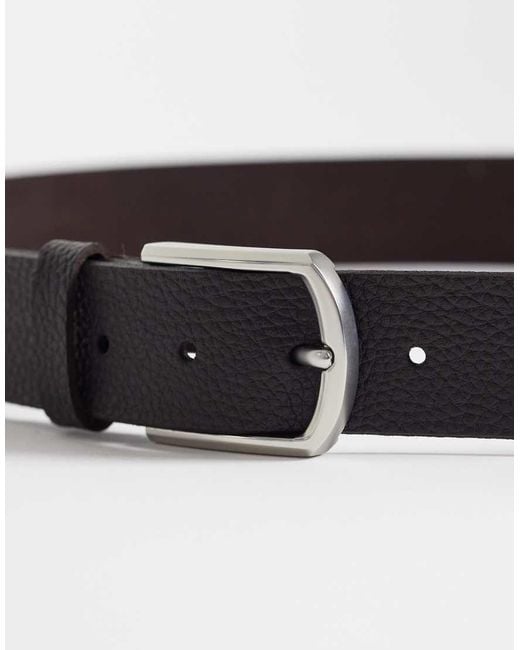 ASOS White Leather Texture Belt for men