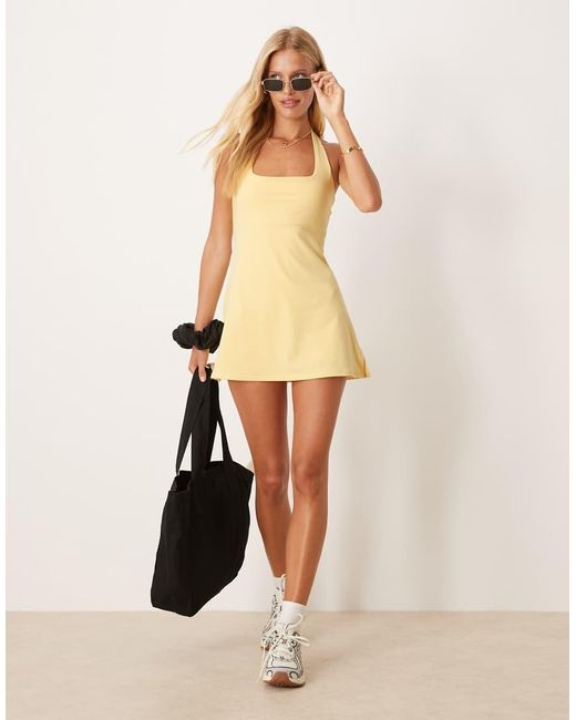 tennis dress with shorts uk Women's Baseline Tennis Dress & Shorts Set in White