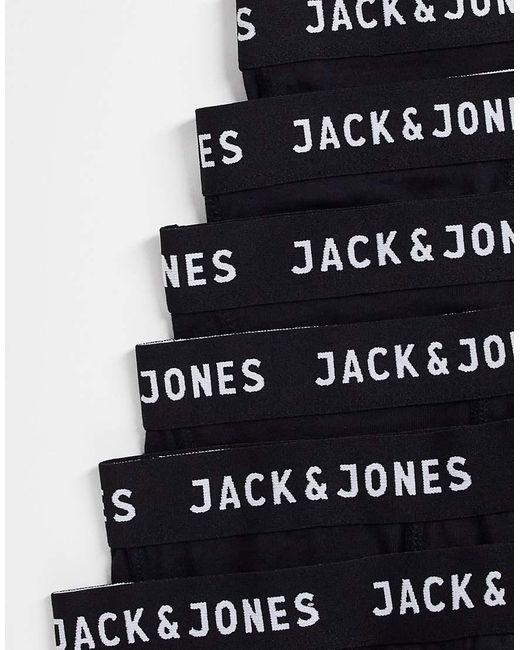 Jack & Jones Black 7 Pack Trunks for men