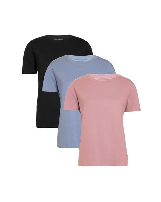 French Connection Pink 3 Pack Cotton Crew Neck T-Shirts