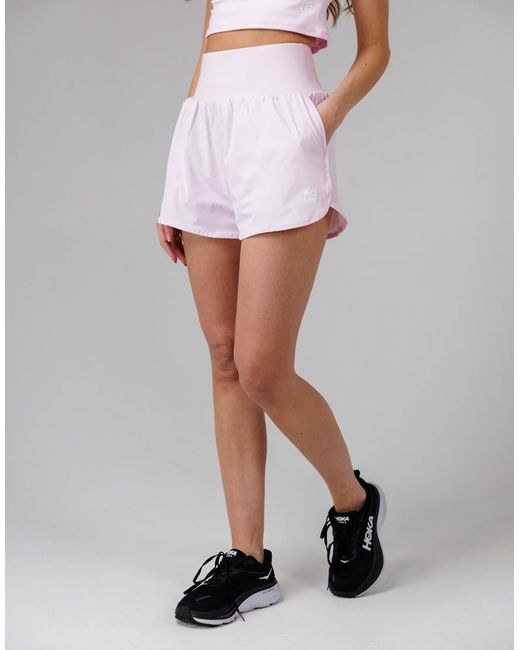 French Connection White Lightweight Elasticated Rib Waist Fcuk Shell Shorts
