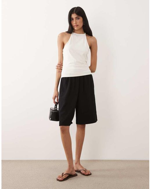 ASOS White Polyamide Strappy Racer Back Detail Top