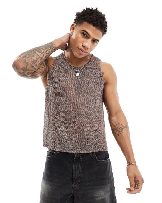 ASOS Multicolor Knitted Singlet for men