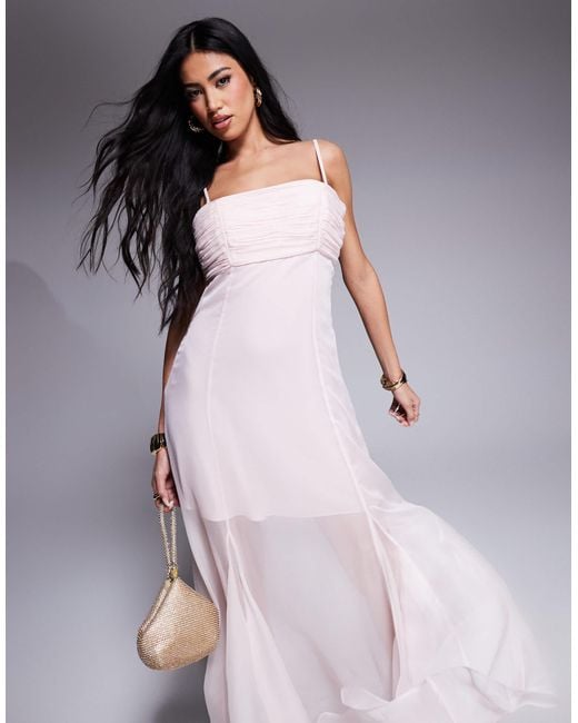 Forever New Purple – transparentes maxikleid